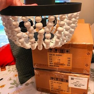 Beaded flush ceiling light